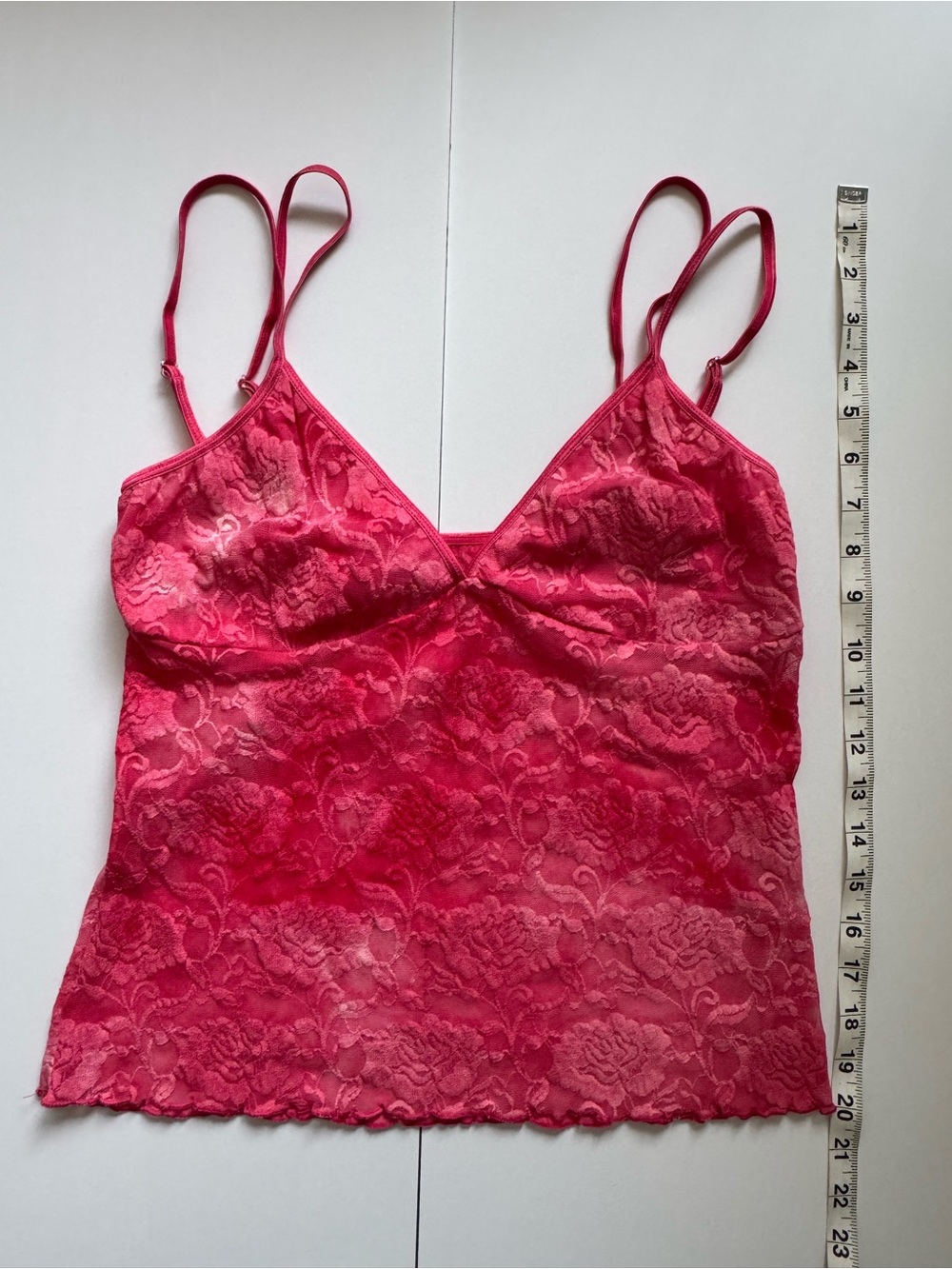 Pink Lace Camisole Tank Top